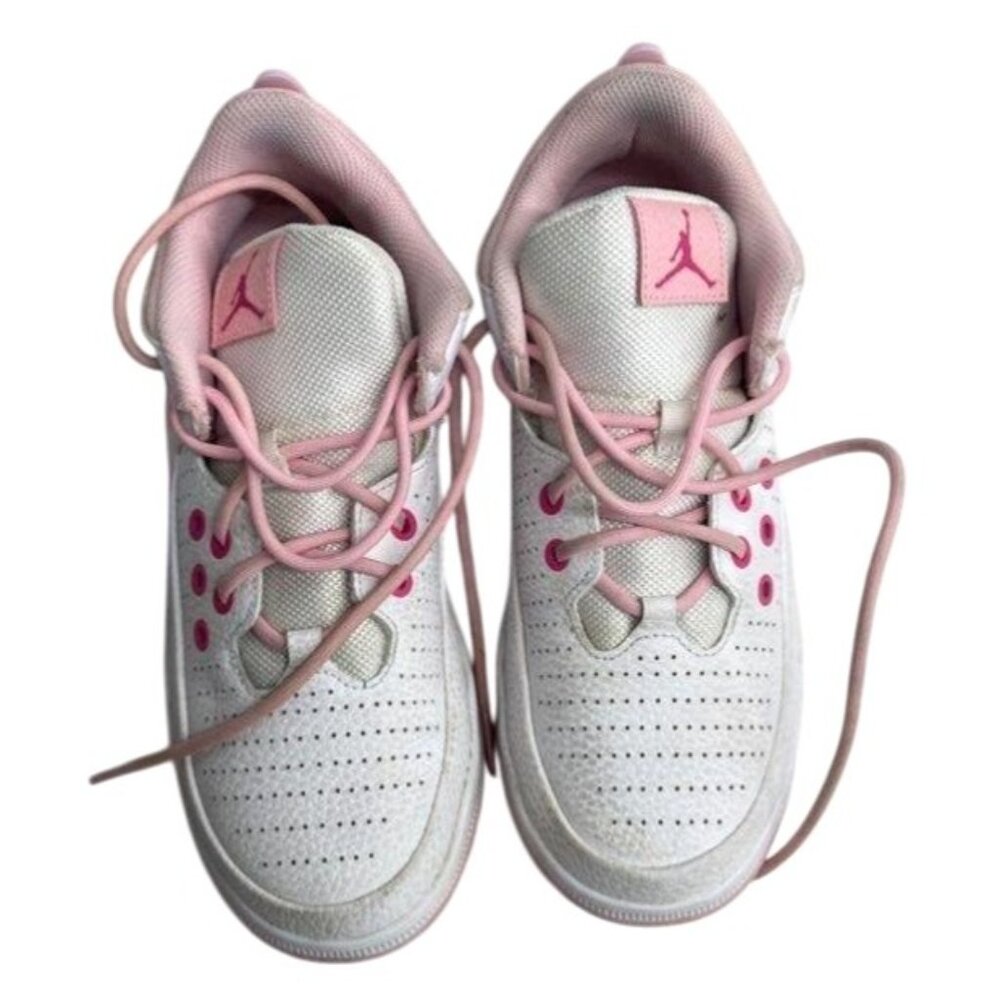 Jordan Air Max 200 White & Pink Youth Sneakers 5Y Basketball Shoes